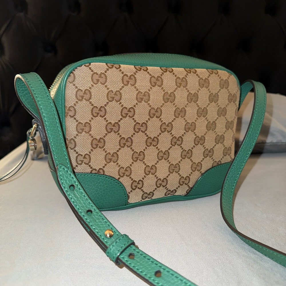 Gucci Bree GG Canvas and Leather Crossbody Bag